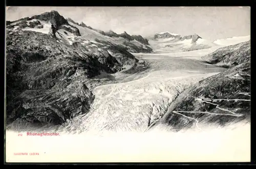 AK Panorama über den Rhonegletscher