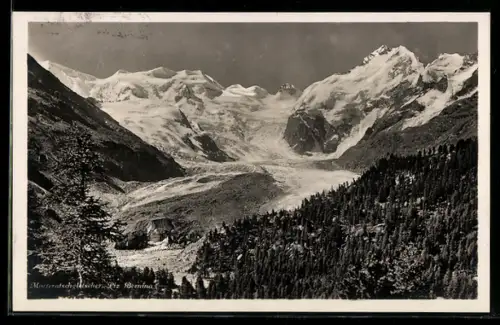 AK Morteratschgletscher mit dem Piz Bernina
