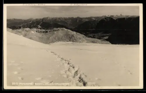 AK Aussee, Panorama mit Hallstättergletscher