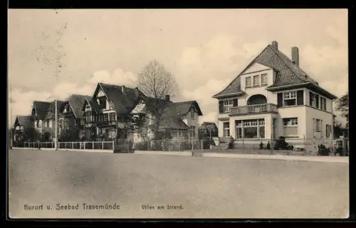 AK Travemünde, Villen am Strand, Panorama