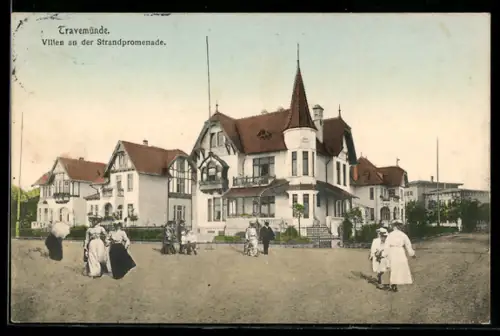 AK Travemünde, Villen an der Strandpromenade
