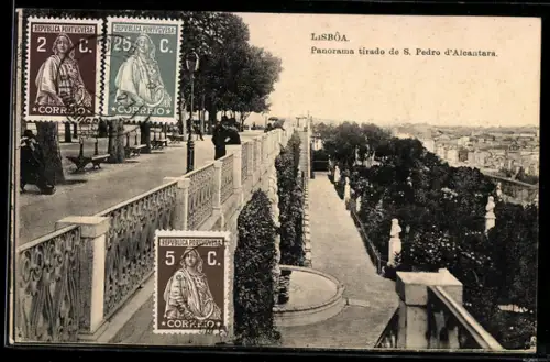 AK Lisboa, Panorama tirado de S. Pedro d`Alcantara