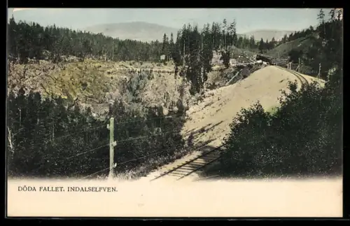 AK Indalselfven, Döda Fallet, Eisenbahn