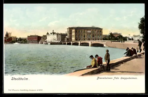 AK Stockholm, Blasieholmen fran Skeppsholmen