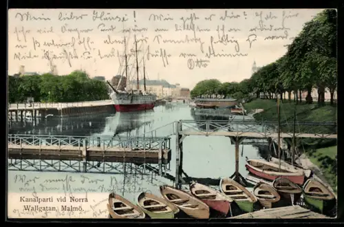AK Malmö, Kanalparti vid Norra Wallgatan