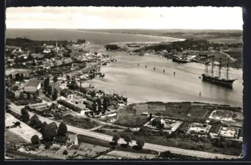 AK Travemünde, Hafen, Segelschiff, Ostseeansicht