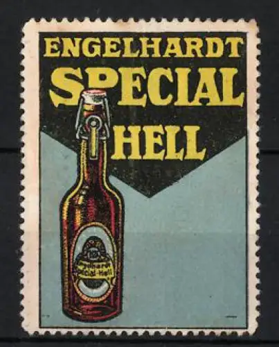 Reklamemarke Engelhardt Special, Helles Bier, Bierflasche mit wiederverwendbarem Verschluss