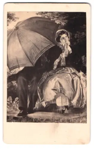 Fotografie Photogr. Gesellschaft, Berlin, Am Dönhoffplatz, Gemälde Der schützende Schirm