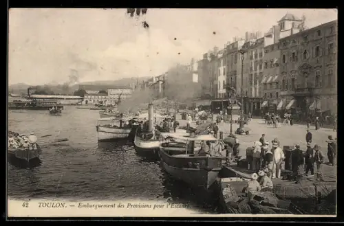 AK Toulon, Embarquement des provisions pour l`escadre