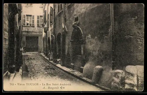 AK Toulon, La Rue Saint-Andrieux dans le Vieux Toulon