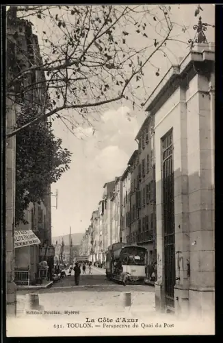 AK Toulon, Perspective du Quai du Port