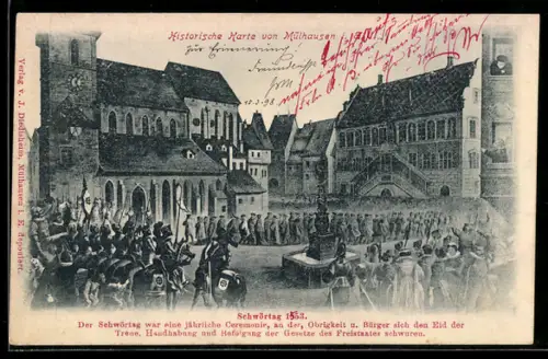AK Mülhausen, Schwörtag 1553: Cérémonie annuelle avec serment de fidélité et respect des lois du Freistaat