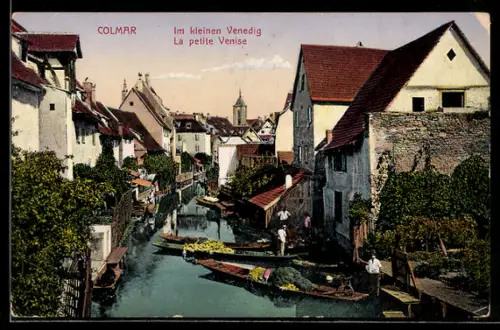 AK Colmar, La petite Venise avec ses canaux et maisons pittoresques