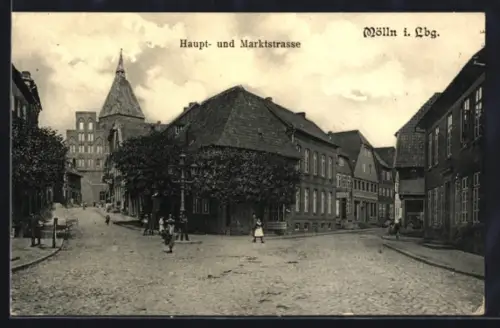 AK Mölln i. Lbg., Haupt- und Marktstrasse
