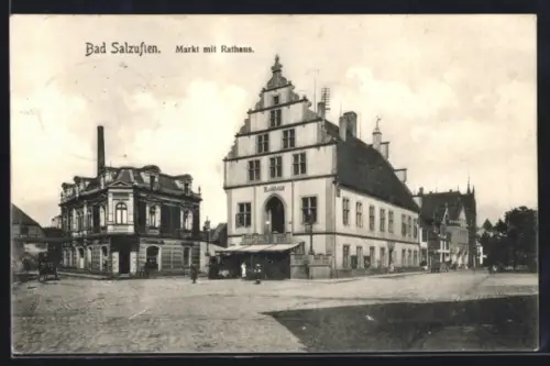AK Bad Salzuflen, Markt mit Rathaus