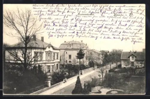 AK Bünde i. W., Gartenstrasse