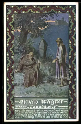 Künstler-AK Ernst Kutzer: Richard Wagner - Tannhäuser