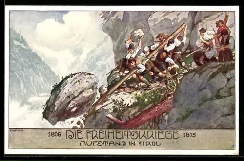 Künstler-AK Ernst Kutzer: Freiheitskriege, Aufstand in Tirol
