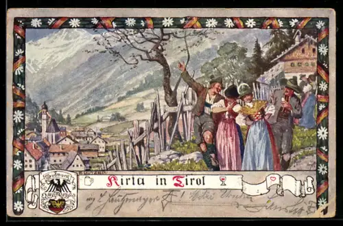 Künstler-AK Ernst Kutzer: Verlag des Vereines Südmark Nr. 123, Kirta in Tirol