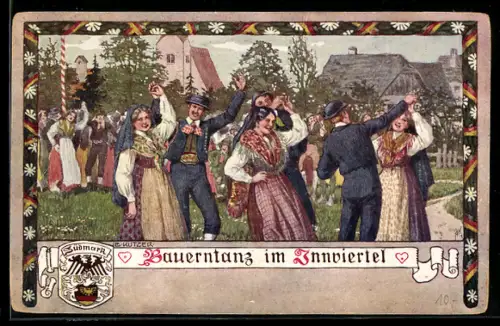 Künstler-AK Verlag des Verein Südmark, Ernst Kutzer: Bauerntanz im Innviertel