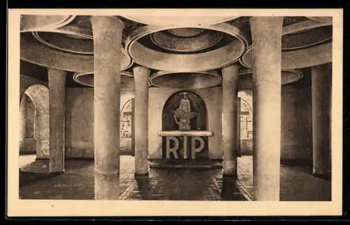 AK Frankfurt-Bockenheim, West, Krypta der Frauenfriedenskirche, Pieta