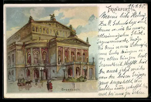 Lithographie Frankfurt am Main, Opernhaus