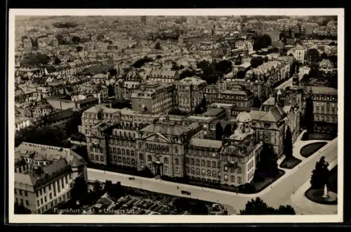 AK Frankfurt-Westend, Universität mit Umgebung vom Flugzeug aus