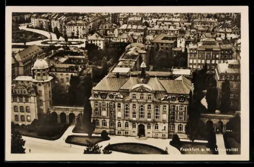 AK Frankfurt-Westend, Universität, Fliegeraufnahme