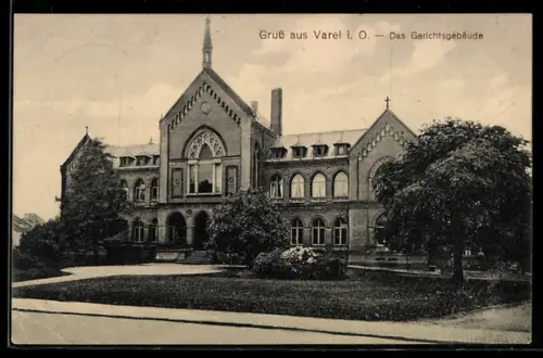 AK Varel i. O., Gerichtsgebäude mit Anlage