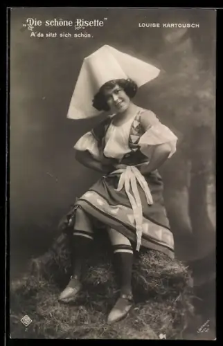 AK Die schöne Risette, Sängerin Louise Kartousch, Operette