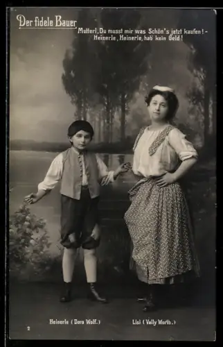 AK Der fidele Bauer, Mutterl, Du musst mir..., Heinerle und Lisi