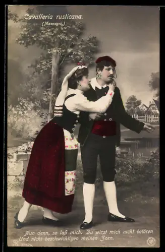 AK Cavalleria rusticana, Nun denn, so lass mich..., Spielszene