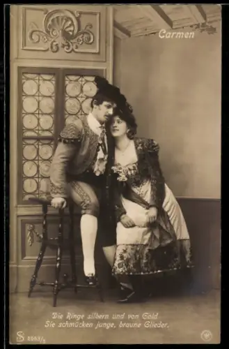 AK Carmen, Die Ringe silbern..., Spielszene