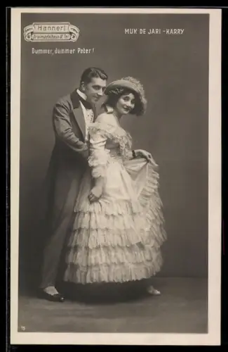 AK Schauspieler Mun de Jari mit Schauspielerin Karry in Hannerl