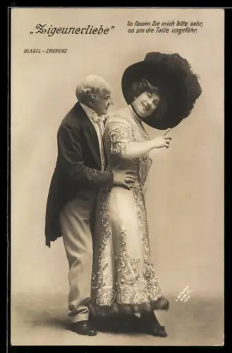 AK Operette Zigeunerliebe, Schauspieler Blasel und Zwerenz