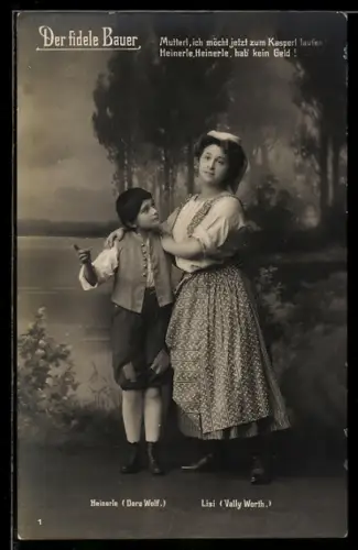 AK Der fidele Bauer, Mutterl, ich möcht jetzt..., Heinerle und Lisi
