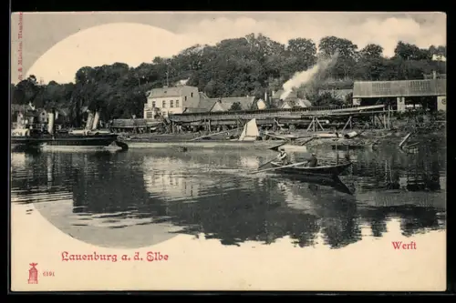 AK Lauenburg a. d. Elbe, Werftpartie