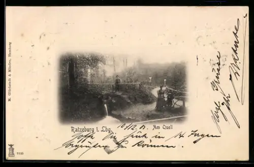 AK Ratzeburg, Wanderer am Quell