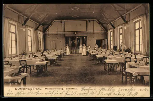 AK Edmundsthal, Männerabteilung, Speisesaal, Innenansicht