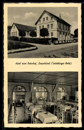 AK Leopoldstal /Teutoburger Wald, Hotel zum Bahnhof, Inh. E. Puschkeit