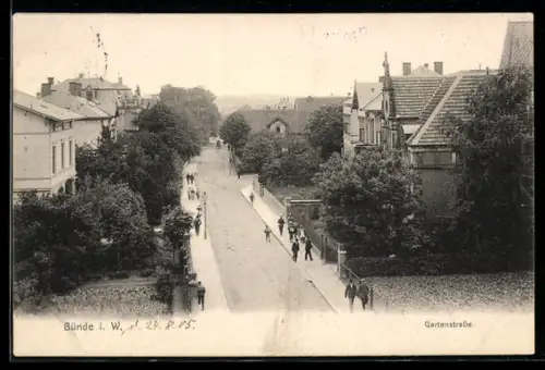 AK Bünde i. W., Gartenstrasse