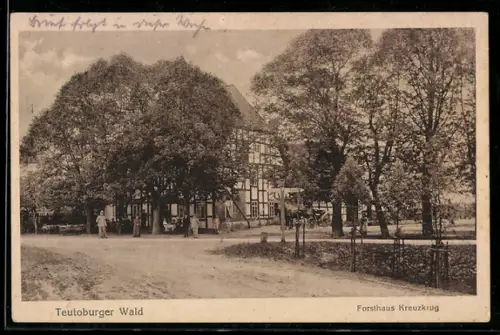 AK Kreuzkrug /Teutoburger Wald, Gasthaus in der Aussenansicht