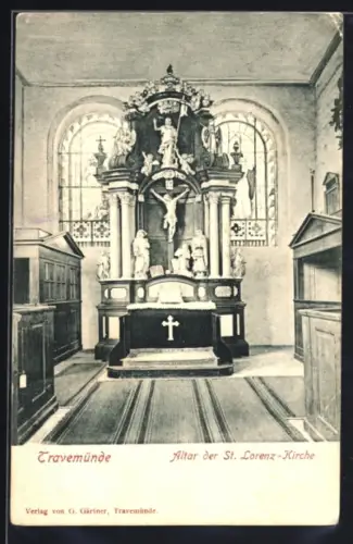 AK Travemünde, Altar in der St. Lorenz-Kirche