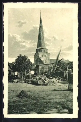 AK Travemünde, Blick auf die Kirche