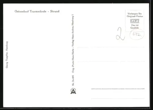 AK Travemünde, Strand mit Strandkörben