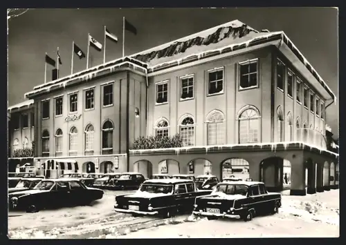 AK Travemünde, Casino mit Parkplatz im Winter
