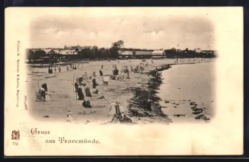 AK Travemünde, Blick auf den Strand