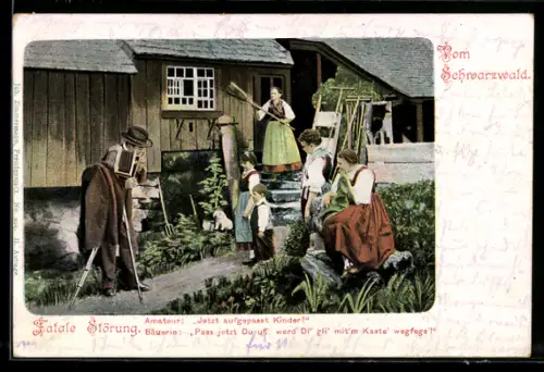 AK Fotograf im Schwarzwald macht ein Foto von Kindern