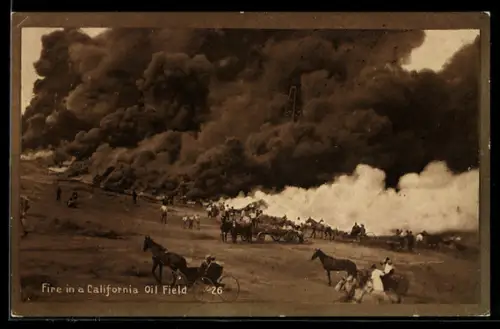 AK California, Fire in a oil Field