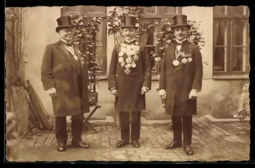 Foto-AK Schützenkönig und weitere Gewinner, Schützenfest